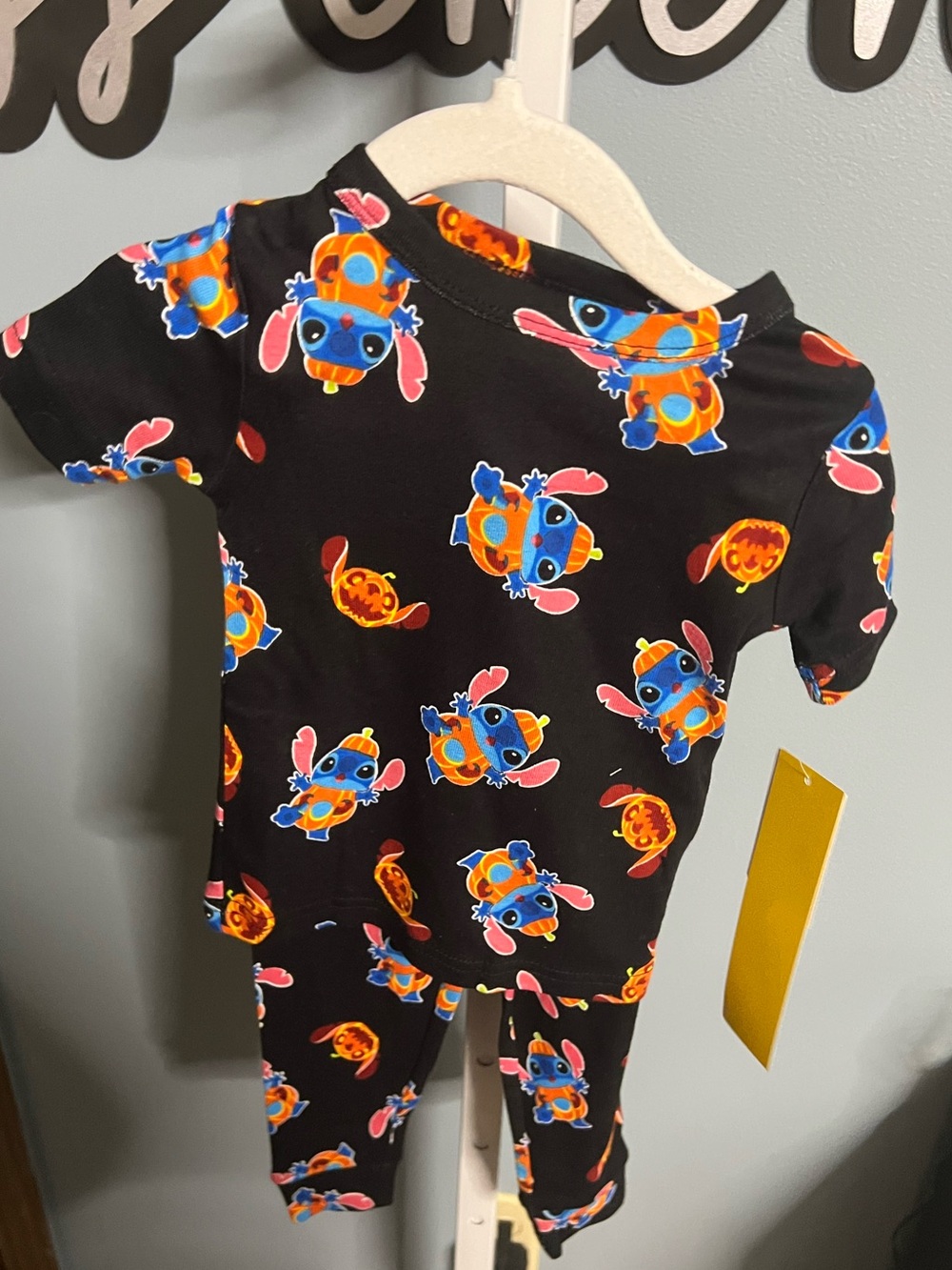 Stitch Halloween 2 piece Pajama Set NWT